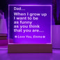Funny Dad Gift-Funny As My Dad Acrylic Plaque
