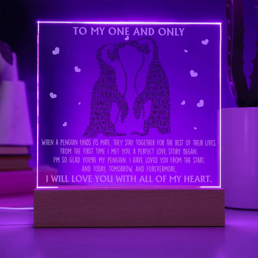 Soulmate - Perfect Love Story - LED Acrylic Plaque Table Top Display