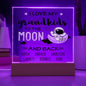 Grandparent Gift - Moon And Back Personalized Acrylic  Plaque