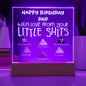 Personalized Birthday Gift For Dad - Little Shits Acrylic Plaque