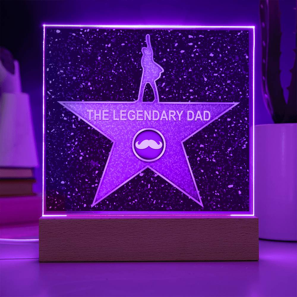 Dad Gift-The Legendary Dad-Square Acrylic Plaque