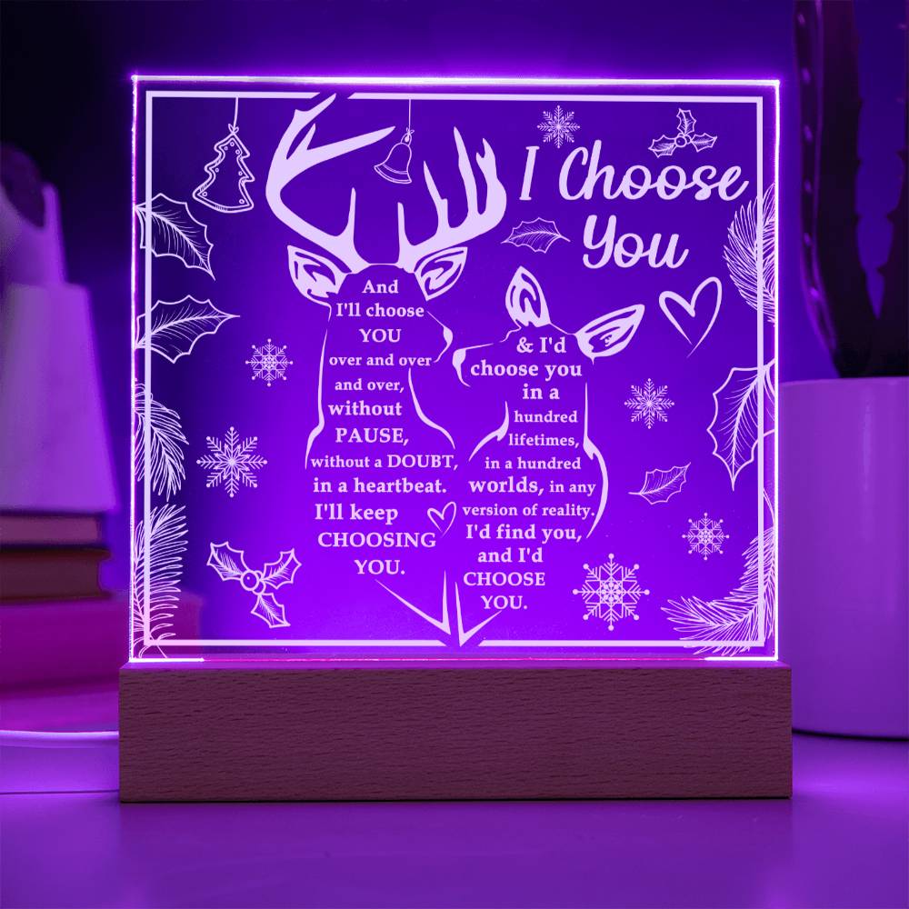 Soulmate Gift - I Choose You - Square Acrylic Plaque