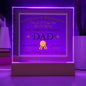 Dad Birthday Gift - Acrylic Plaque - Personalized - Officially The World's Greatest Dad