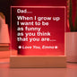 Funny Dad Gift-Funny As My Dad Acrylic Plaque