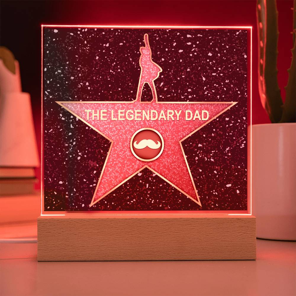 Dad Gift-The Legendary Dad-Square Acrylic Plaque