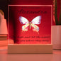Daughter Gift - Fly High Butterfly - Square Acrylic Plaque