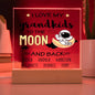 Grandparent Gift - Moon And Back Personalized Acrylic  Plaque