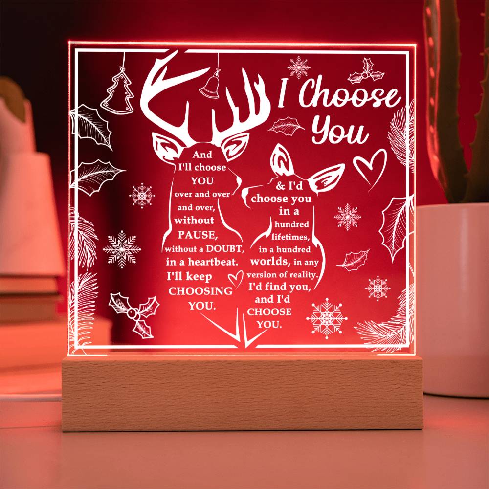 Soulmate Gift - I Choose You - Square Acrylic Plaque