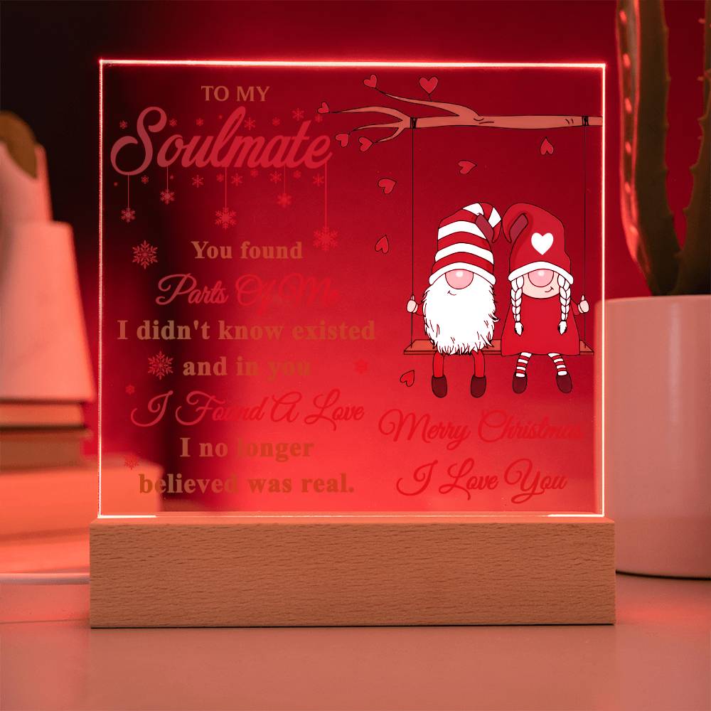 Soulmate Gift - Found Love - Square Acrylic Plaque