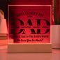 Personalized Fathers Day Gift For Dad - Best Dad In The World Acrylic Plaque