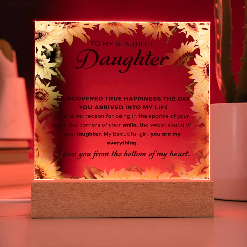 For My Daughter Gift -Acrylic Plaque- True Happiness - Sweet Sounds 3