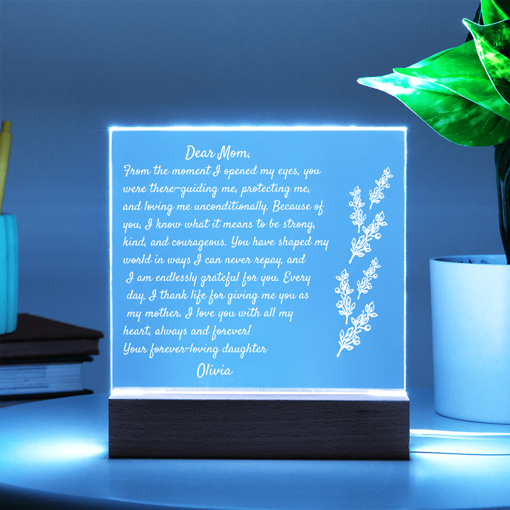 Daughter letter to Mom