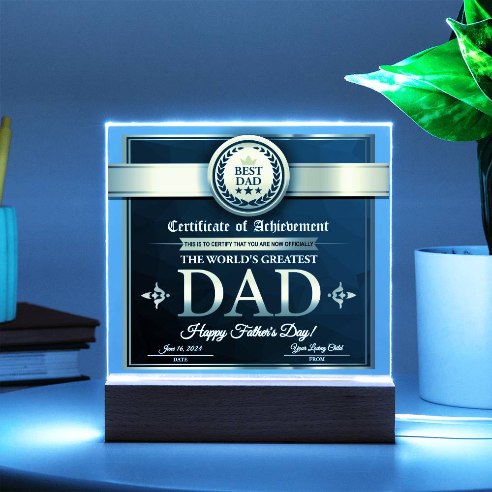 Dad Gift-Your Loving Child-Square Acrylic Plaque