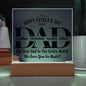 Personalized Fathers Day Gift For Dad - Best Dad In The World Acrylic Plaque