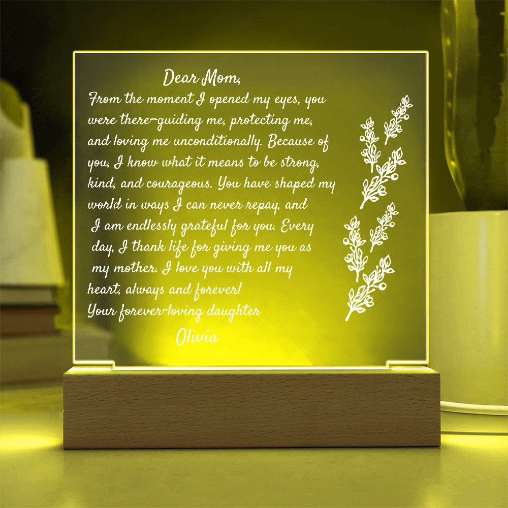 Daughter letter to Mom