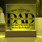 Personalized Fathers Day Gift For Dad - Best Dad In The World Acrylic Plaque