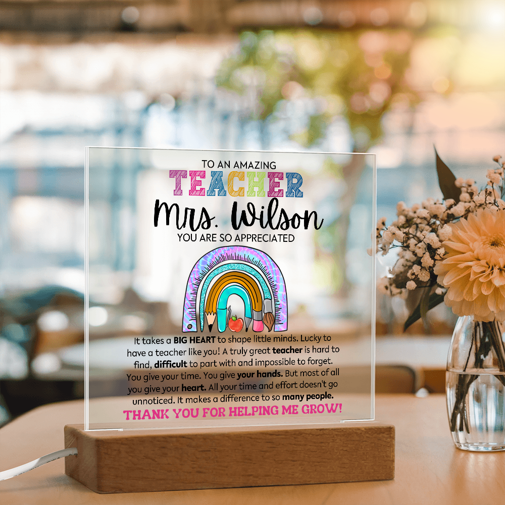 Teacher - So Appreciated