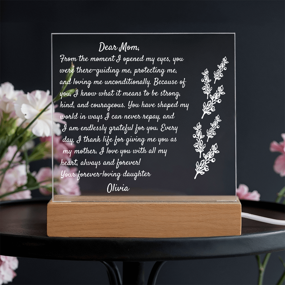 Daughter letter to Mom