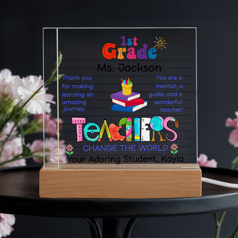First Grade Teacher Plaque Pers