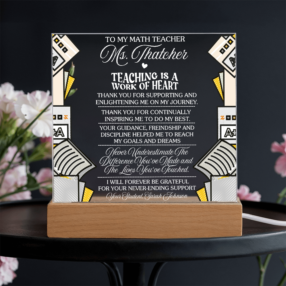 Teacher Appreciation -enlighten me - personalized