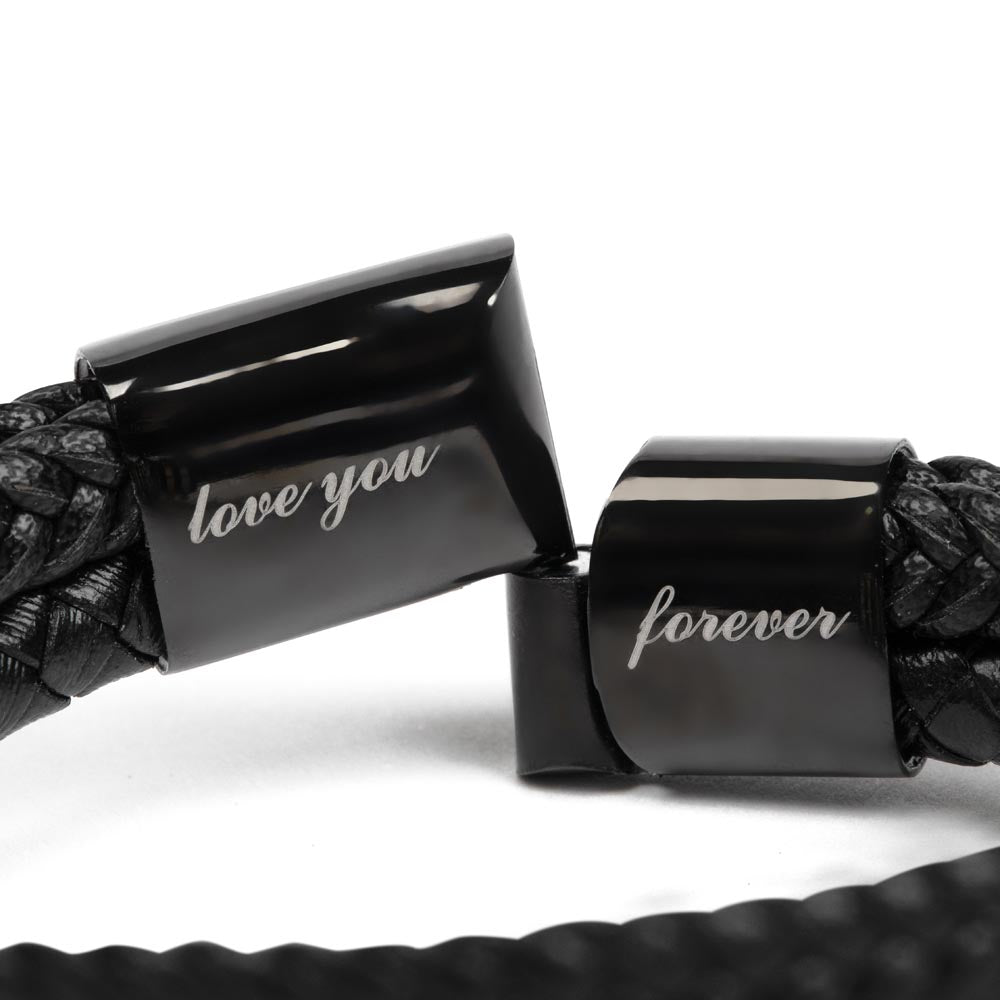 To My Son - Never Forget How Much I Love You - Love You Forever Men's Bracelet