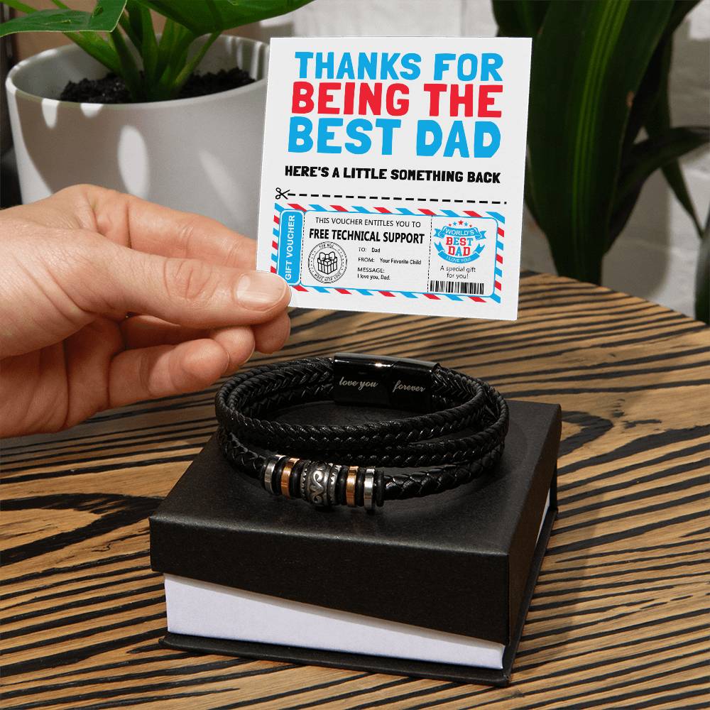 Gift For Dad - Love You Forever Bracelet - Gift Voucher