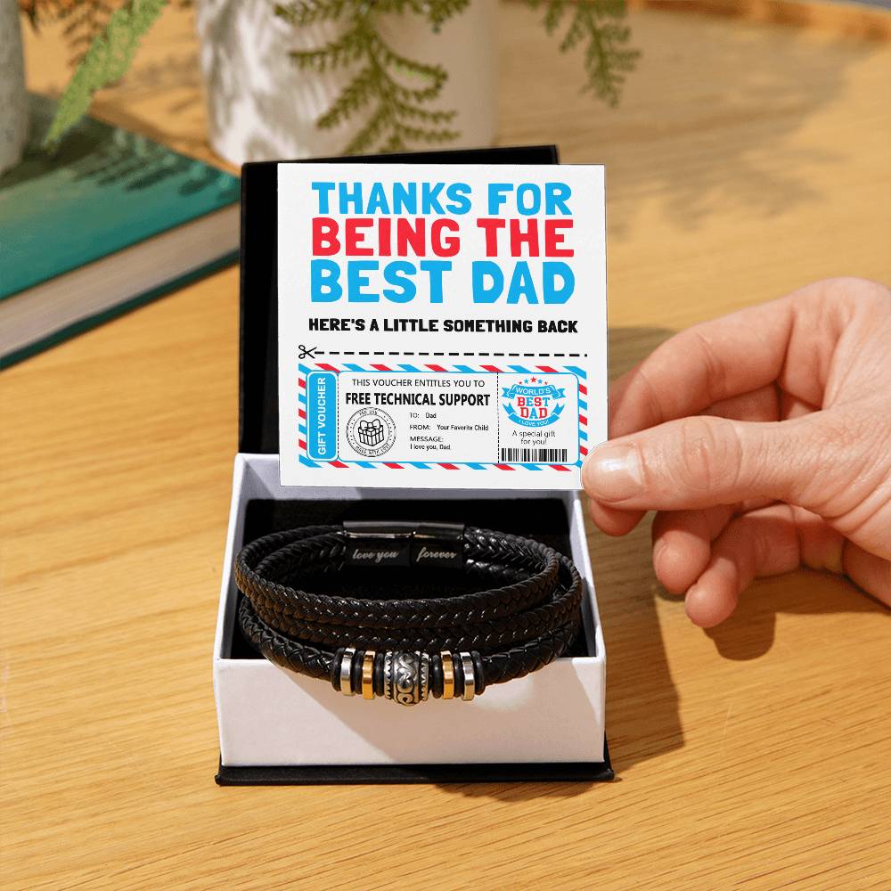 Gift For Dad - Love You Forever Bracelet - Gift Voucher