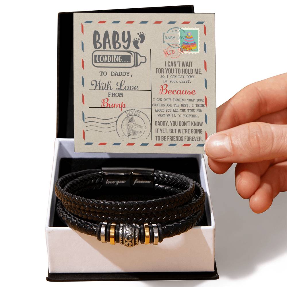 Dad To Be Love You Forever Bracelet - On Your Chest