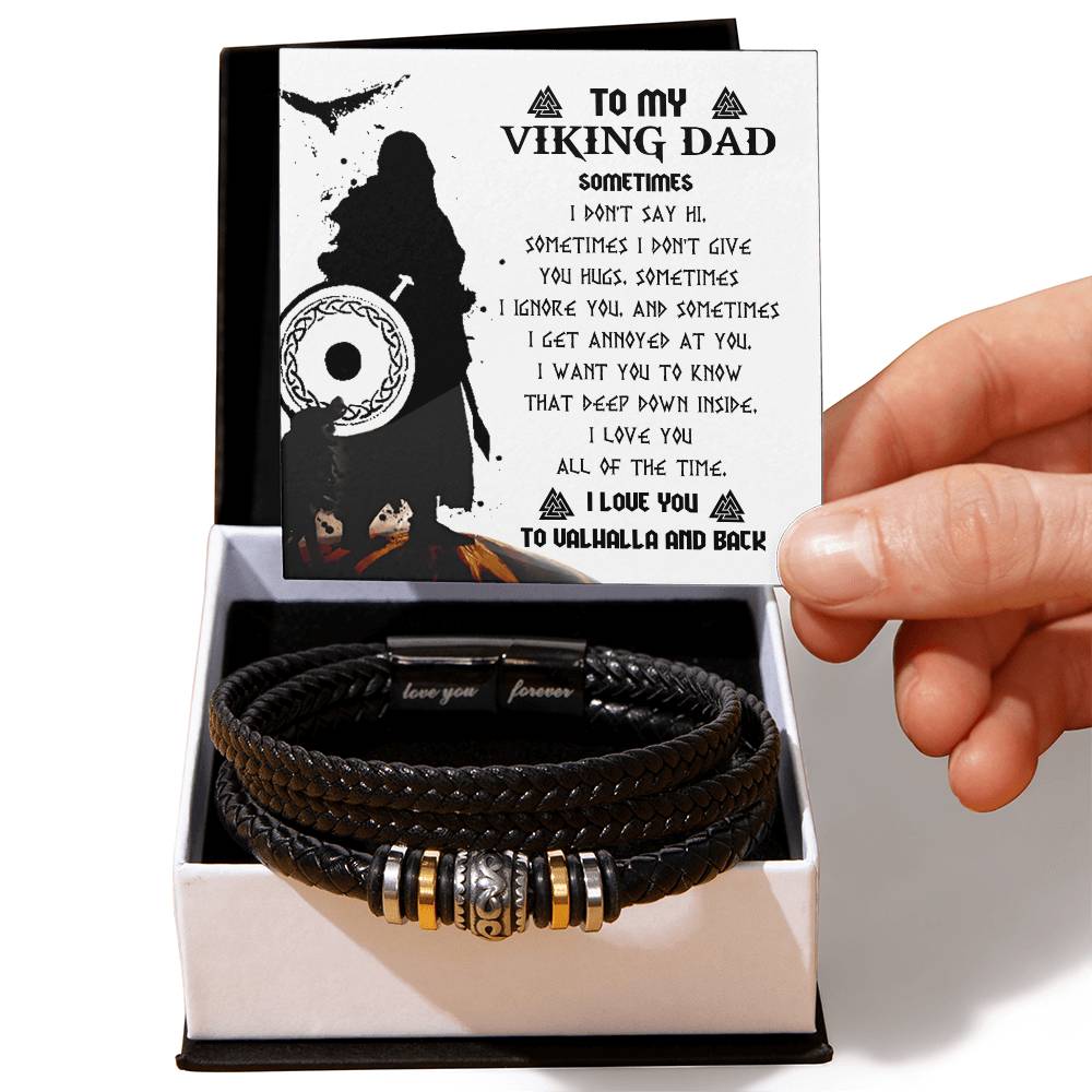 Gift For My Viking Dad - Love You Forever Bracelet - Deep Down Inside