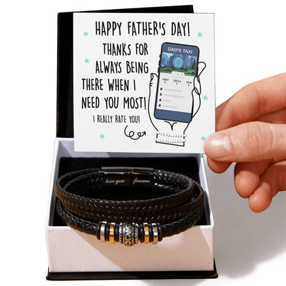 Dad Gift - Love You Forever Bracelet - Dad's Taxi