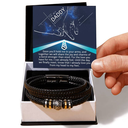 Dad To Be Love You Forever Bracelet - A Bond Stronger Than Steel