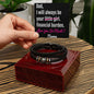 Personalized Fathers Day Gift From Daughter - Love Your Forever Leather Bracelet - Financial Burden