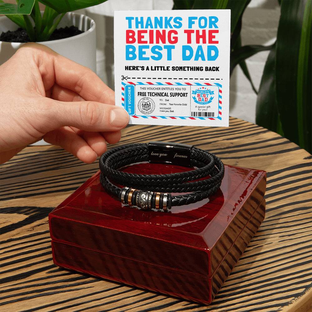 Gift For Dad - Love You Forever Bracelet - Gift Voucher