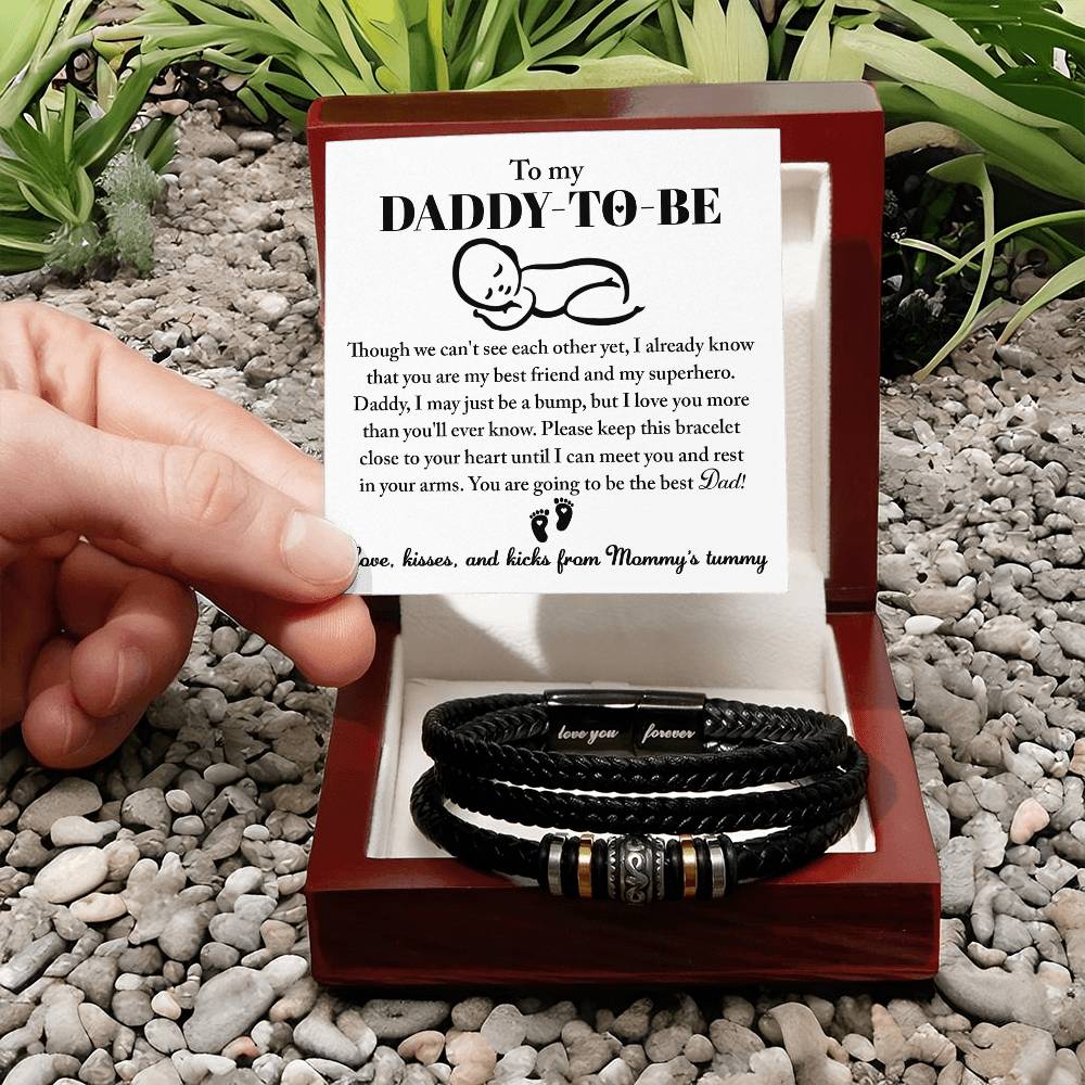 Dad To Be In Your Arms Love You Forever Bracelet