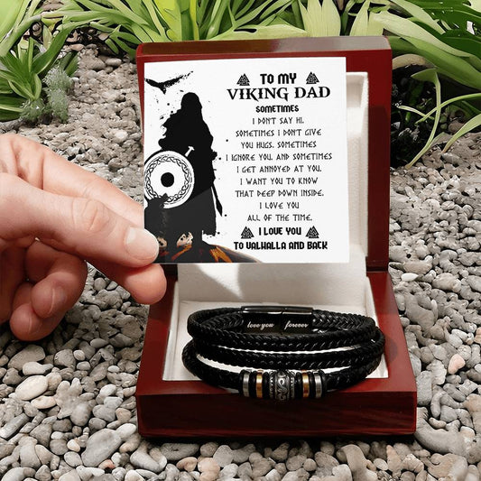 Gift For My Viking Dad - Love You Forever Bracelet - Deep Down Inside