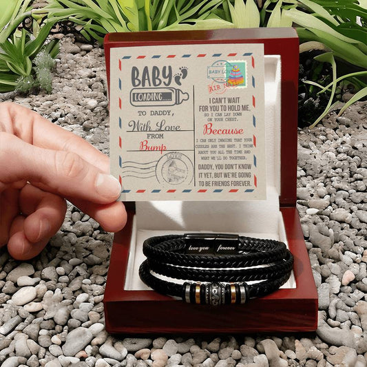 Dad To Be Love You Forever Bracelet - On Your Chest