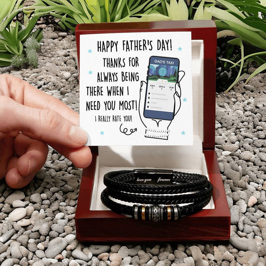 Dad Gift - Love You Forever Bracelet - Dad's Taxi