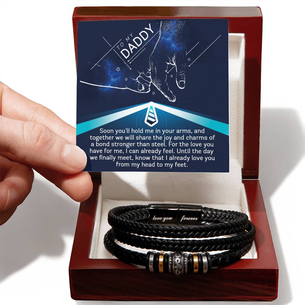 Dad To Be Love You Forever Bracelet - A Bond Stronger Than Steel