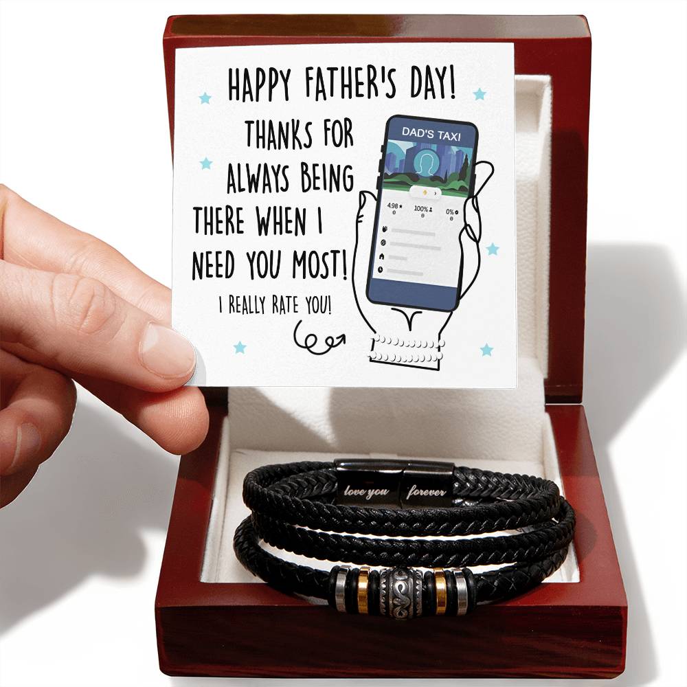 Dad Gift - Love You Forever Bracelet - Dad's Taxi