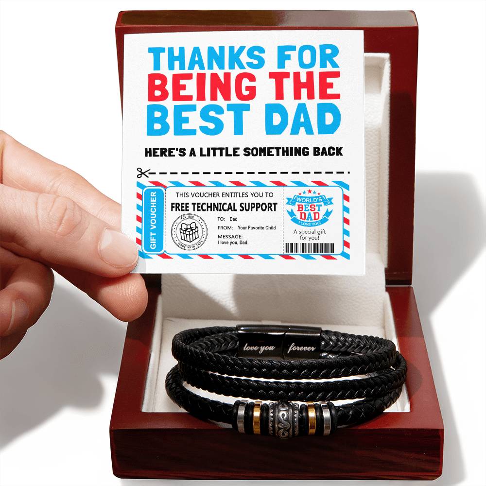 Gift For Dad - Love You Forever Bracelet - Gift Voucher