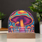 Personalized Magic Mushroom Acrylic Dome Display with LED for Lamp or Night Light