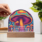 Personalized Magic Mushroom Acrylic Dome Display with LED for Lamp or Night Light