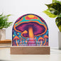 Personalized Magic Mushroom Acrylic Dome Display with LED for Lamp or Night Light