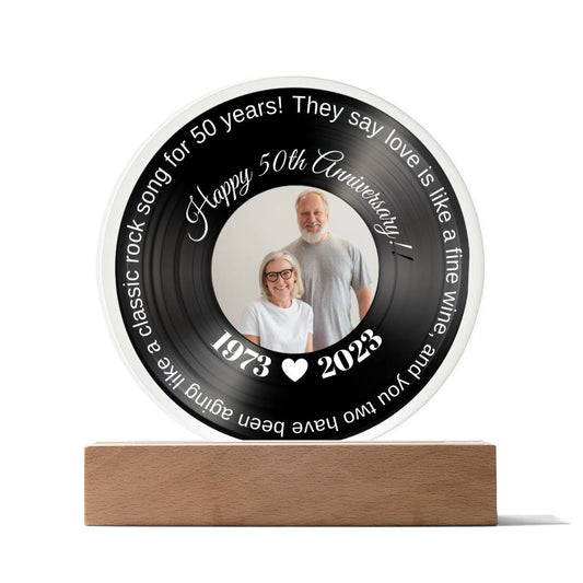 Custom Acrylic 50th Anniversary Photo Album Cover Record Gift