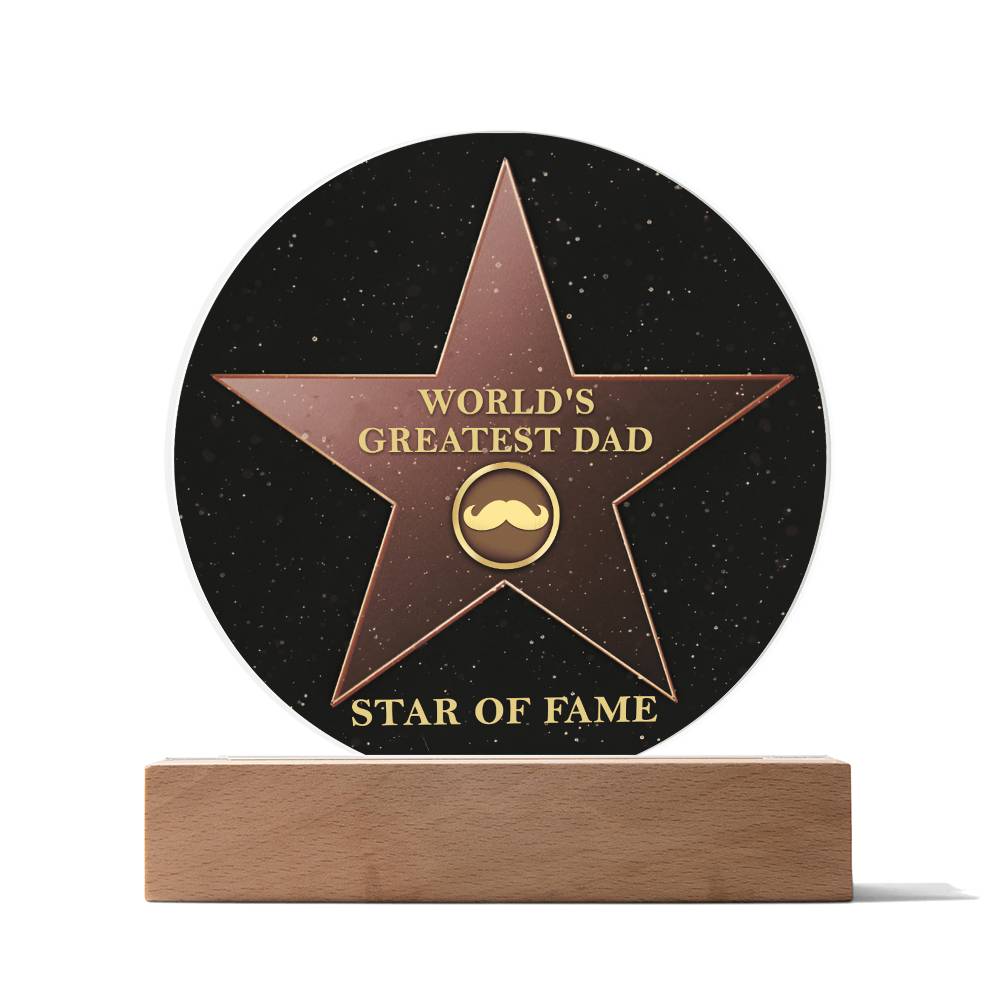 Dad Gift-Greatest Dad-Round Acrylic Plaque