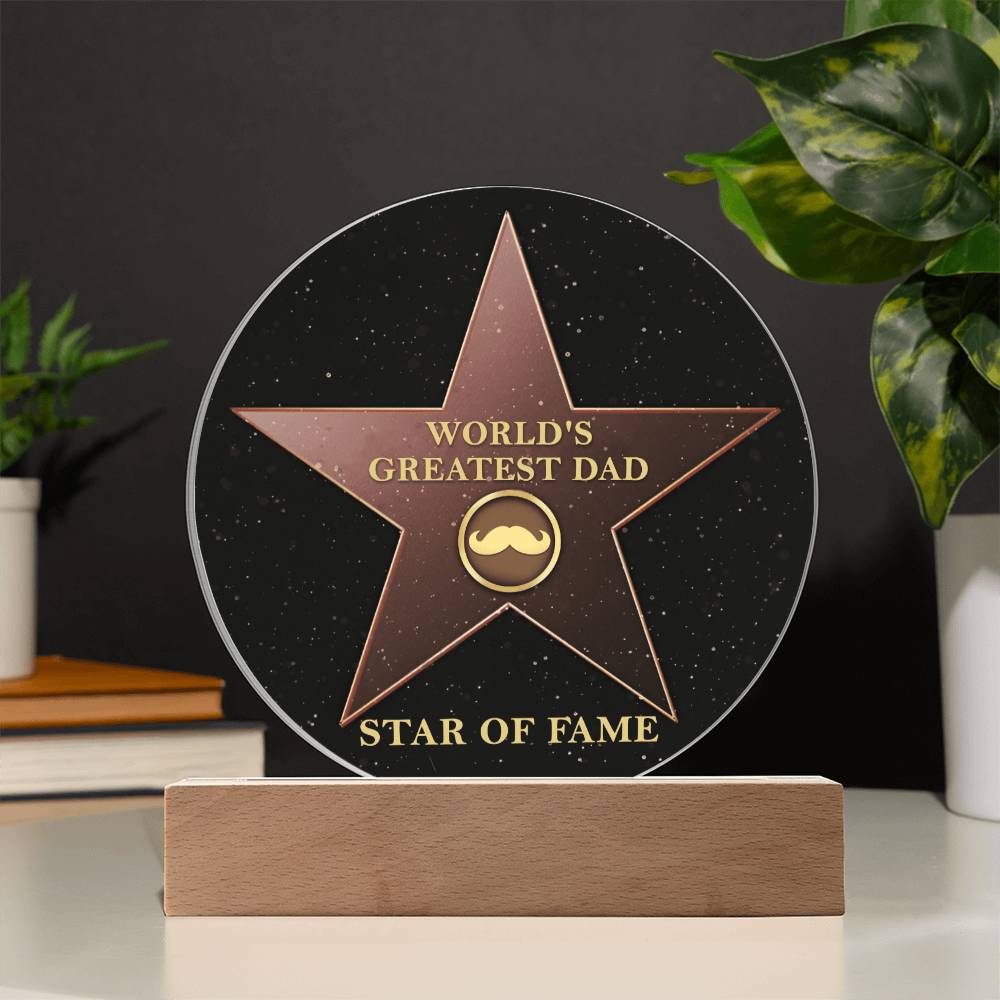 Dad Gift-Greatest Dad-Round Acrylic Plaque