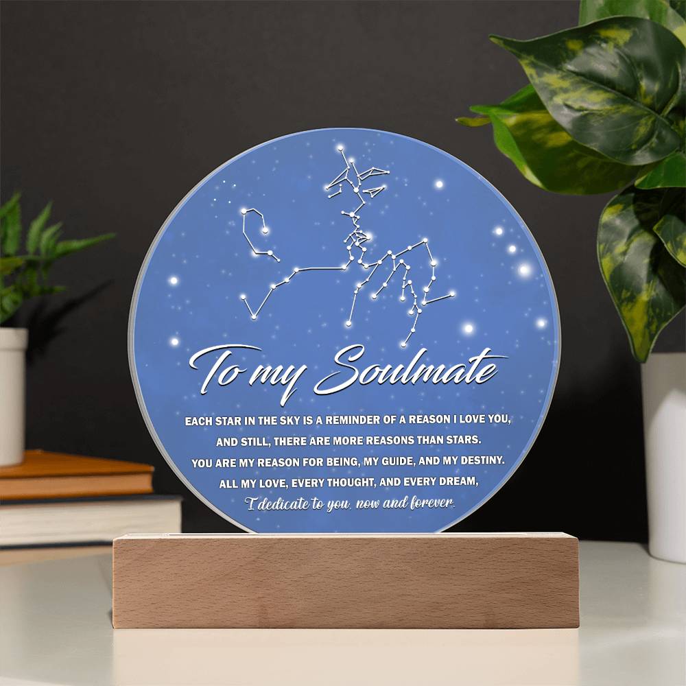 Soulmate -Dedicate To You - LED Acrylic Plaque Table Top Display