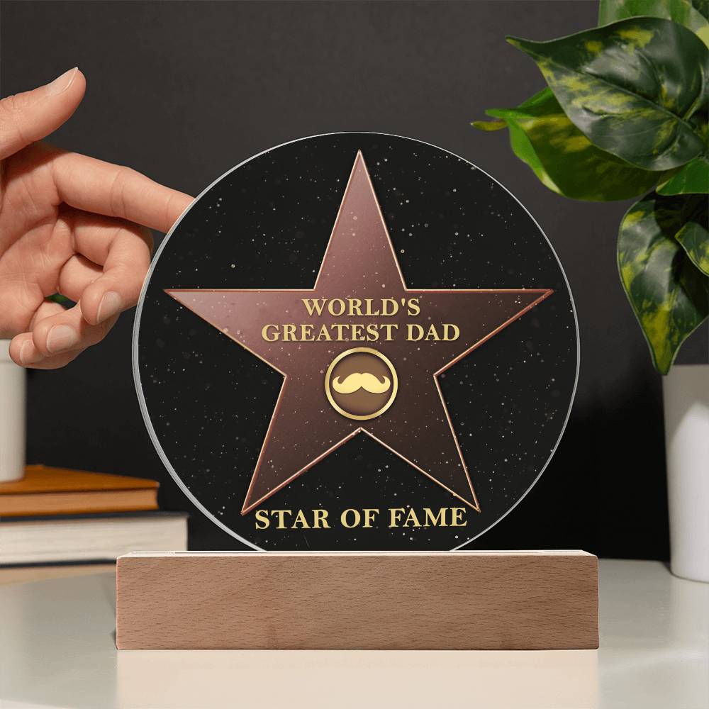 Dad Gift-Greatest Dad-Round Acrylic Plaque