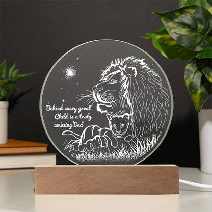 Dad Gift - Amazing Dad - Round Acrylic Plaque