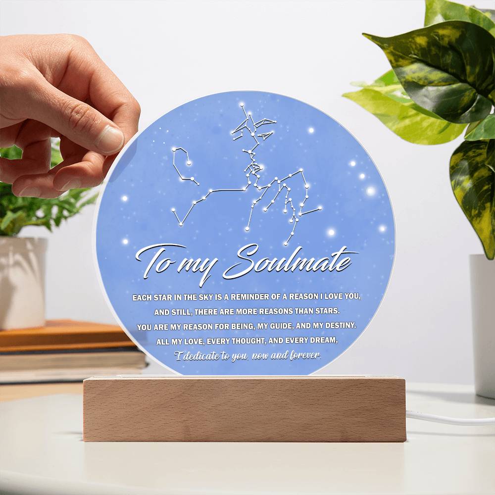 Soulmate -Dedicate To You - LED Acrylic Plaque Table Top Display